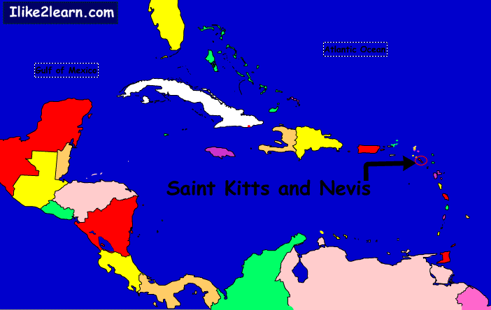  ... Sea including Saint Kitts and NEVIS with the Caribbean Map Quiz