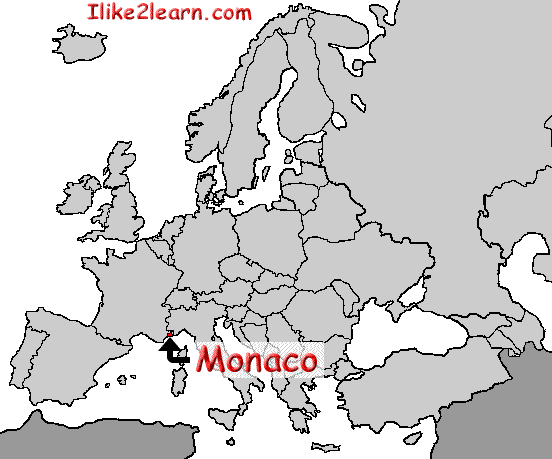 Monaco with the Europe Map