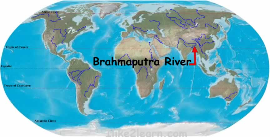  the Brahmaputra River, with the World39;s Longest Rivers Map Quiz