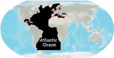 Small Atlantic Ocean Map