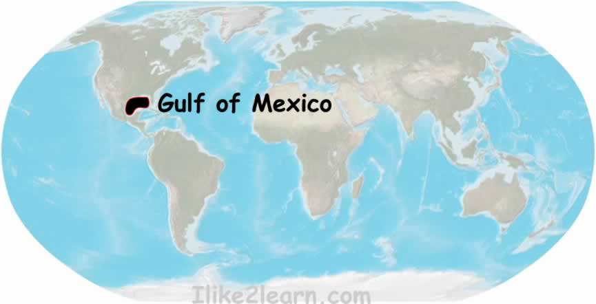 World Map Mexico. Gulf of Mexico Map