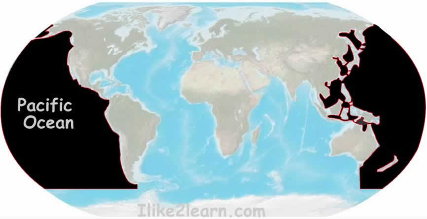 Labeled Map Of Oceans. map of oceans.