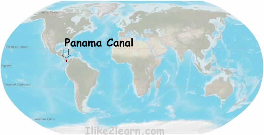 Panama Canal World Map